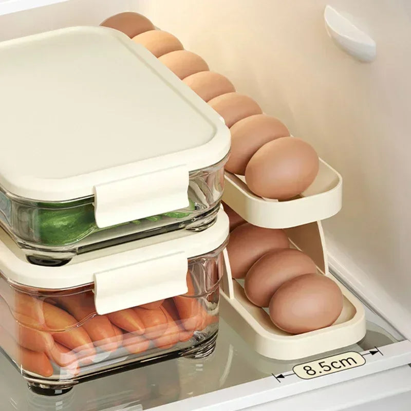 PROMO 2x1 Organizador Dispensador de Huevos Automático