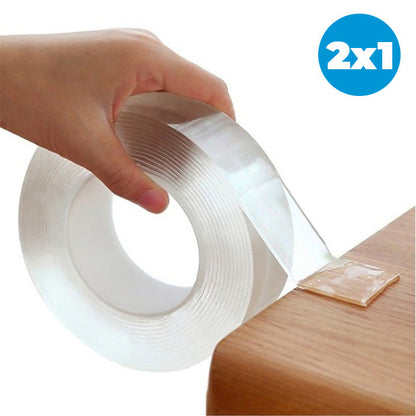 PROMO 2x1 Cinta Doble Faz Lavable Y Reutilizable