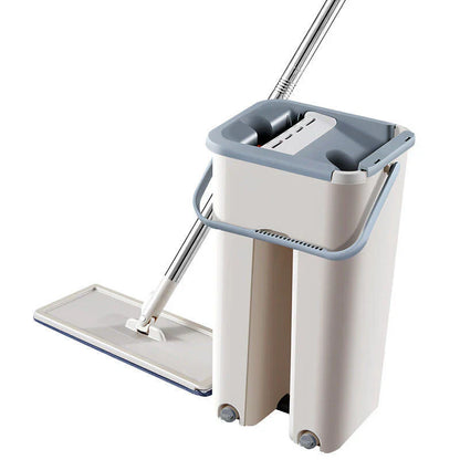 Kit Trapeador con Balde Escurrible Giratorio 360°